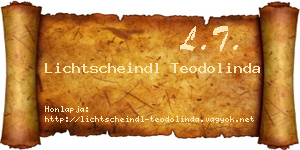 Lichtscheindl Teodolinda névjegykártya